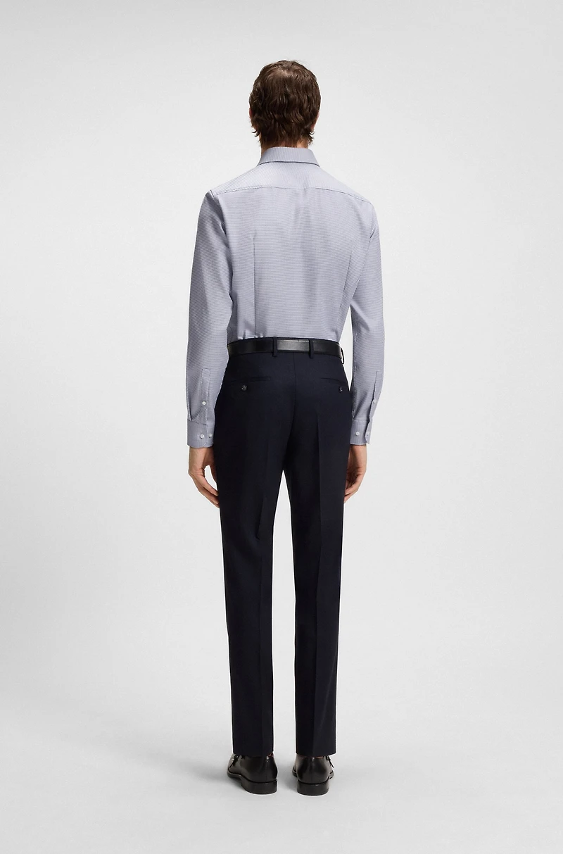 Slim-fit shirt structured cotton