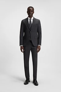 Slim-fit shirt micro-structured Italian cotton
