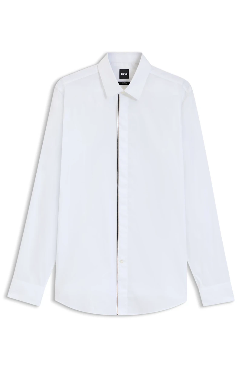 Slim-fit shirt easy-iron Austrian cotton poplin