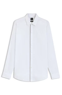 Slim-fit shirt easy-iron Austrian cotton poplin