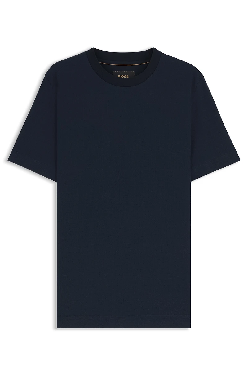Cotton-silk T-shirt with Prince of Wales check