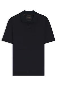 Johnny-collar polo shirt cotton piqu