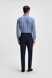 Slim-fit shirt Italian performance-stretch fabric