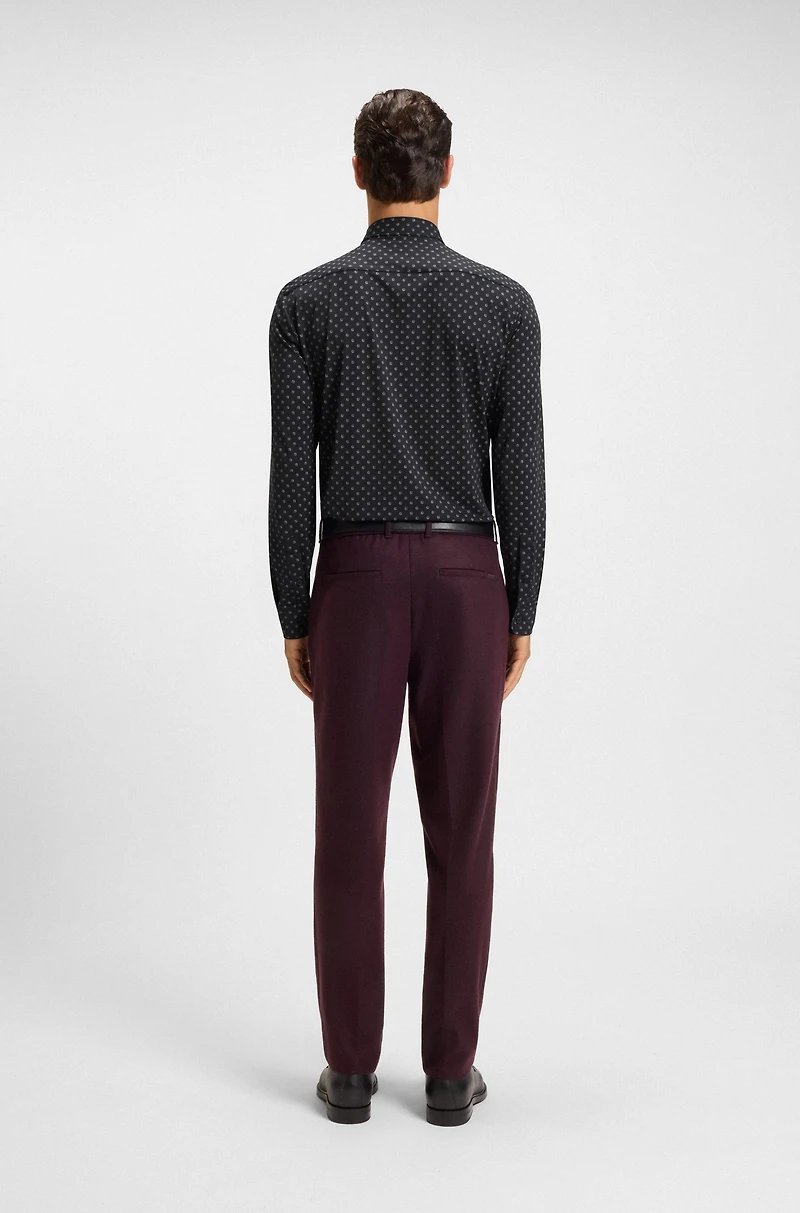 Performance-stretch slim-fit shirt Italian fabric