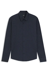 Performance-stretch slim-fit shirt Italian fabric