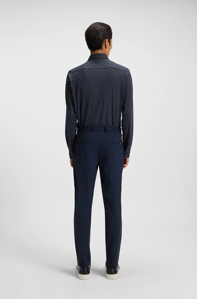 Performance-stretch slim-fit shirt Italian fabric