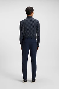 Performance-stretch slim-fit shirt Italian fabric