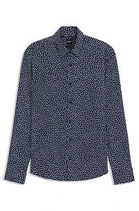 Performance-stretch slim-fit shirt Italian fabric