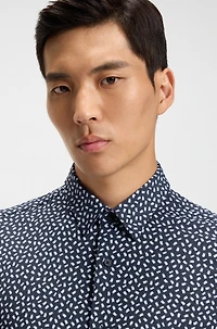 Performance-stretch slim-fit shirt Italian fabric