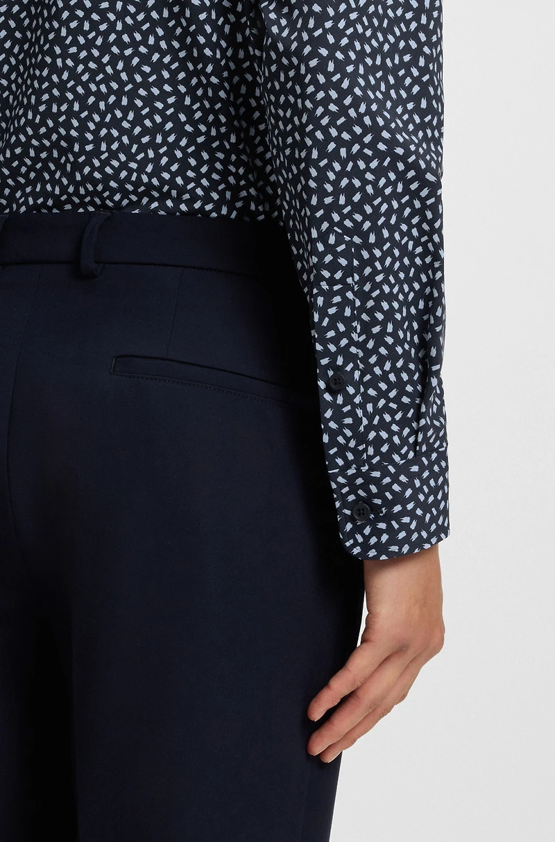 Performance-stretch slim-fit shirt Italian fabric
