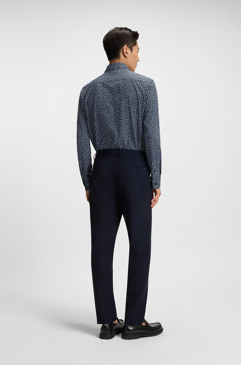 Performance-stretch slim-fit shirt Italian fabric
