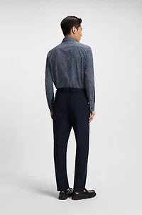 Performance-stretch slim-fit shirt Italian fabric