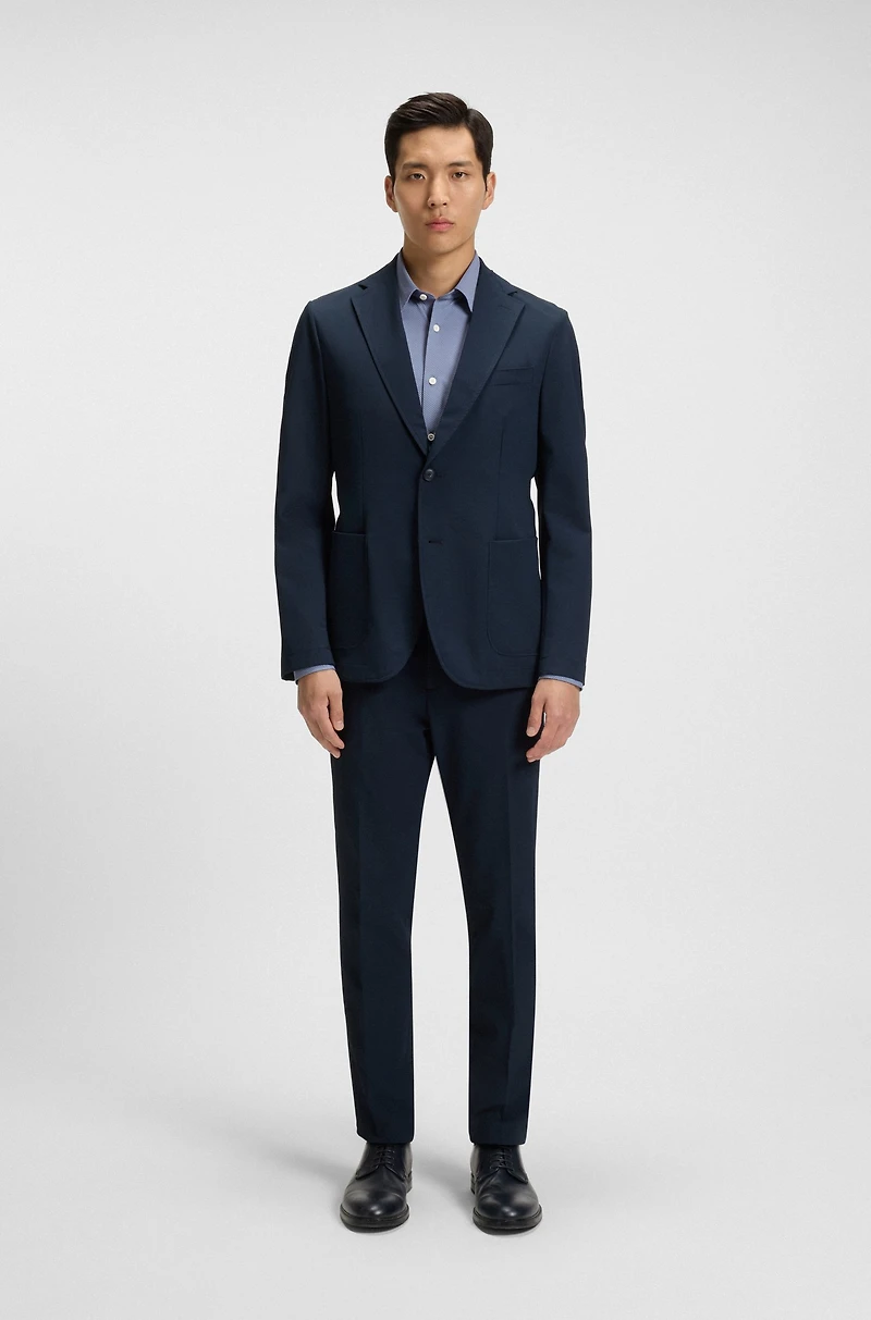 Slim-fit shirt performance-stretch Italian jacquard