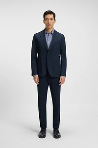 Slim-fit shirt performance-stretch Italian jacquard