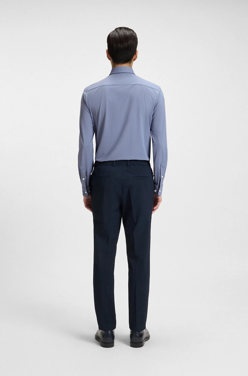 Slim-fit shirt performance-stretch Italian jacquard