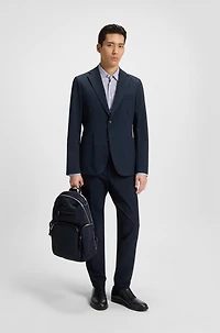Slim-fit shirt printed performance-stretch jersey