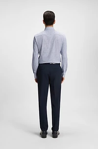 Slim-fit shirt printed performance-stretch jersey