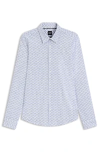 Slim-fit shirt printed performance-stretch jersey