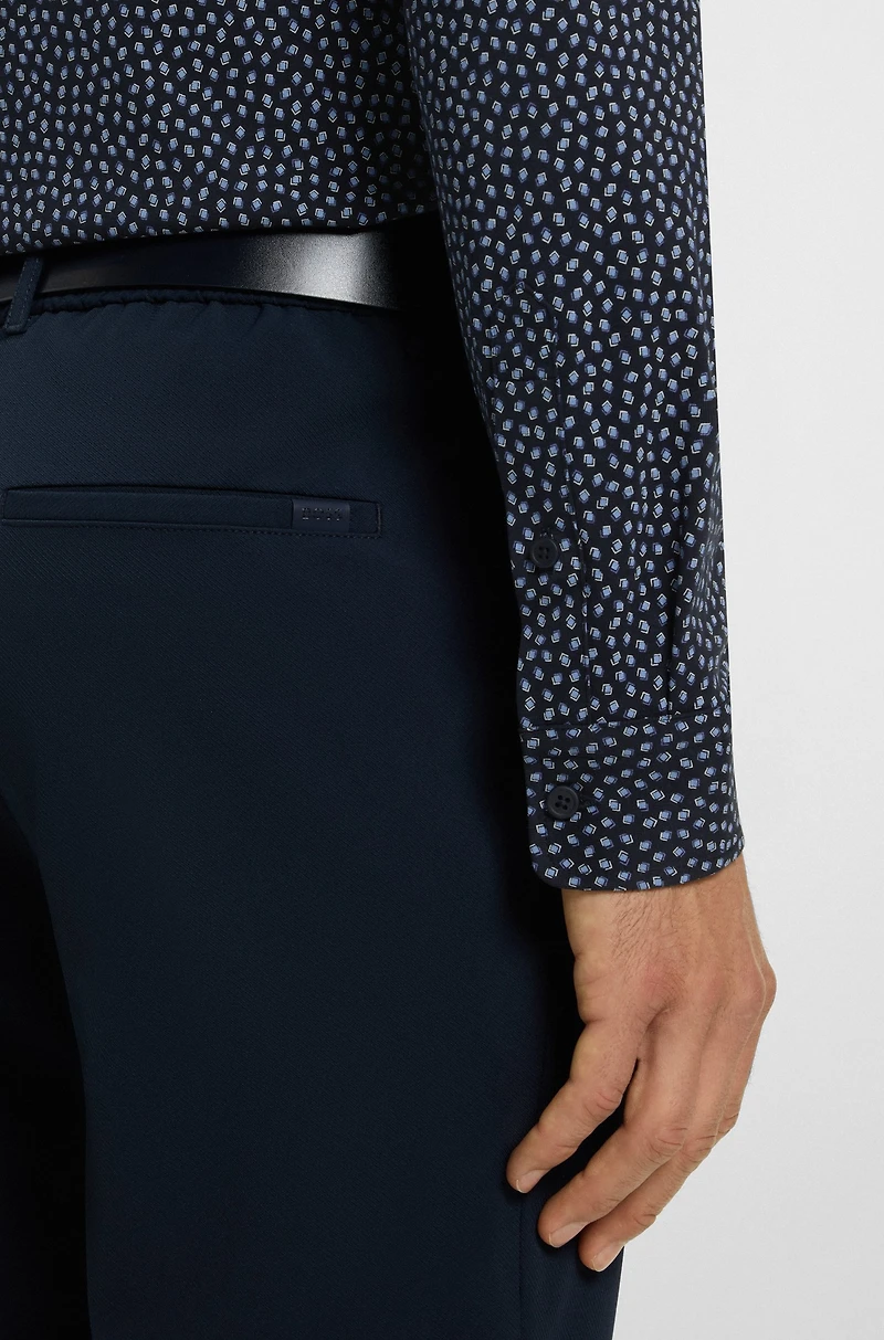 Slim-fit shirt printed cotton