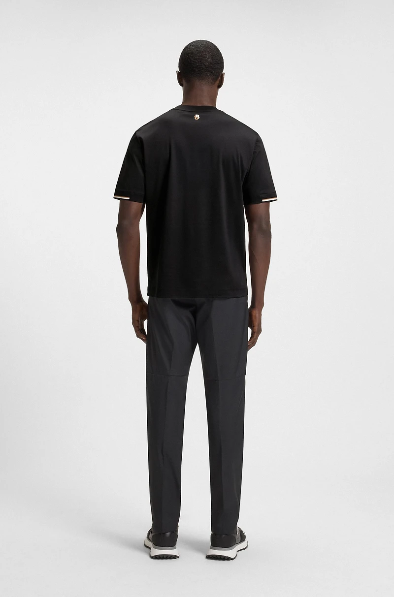 Pima-cotton T-shirt with tennis ball graphics