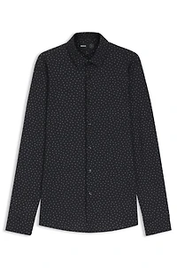 Slim-fit shirt printed performance-stretch jersey