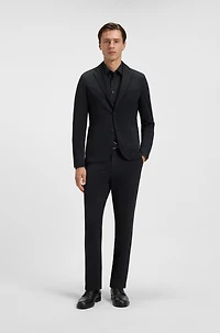 Slim-fit shirt printed performance-stretch jersey