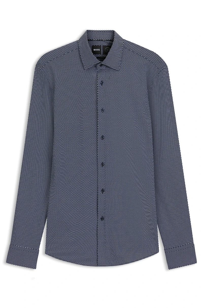 Slim-fit shirt Italian-made performance-stretch fabric