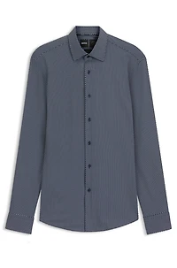 Slim-fit shirt Italian-made performance-stretch fabric