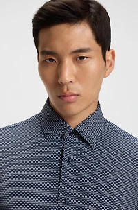 Slim-fit shirt Italian-made performance-stretch fabric
