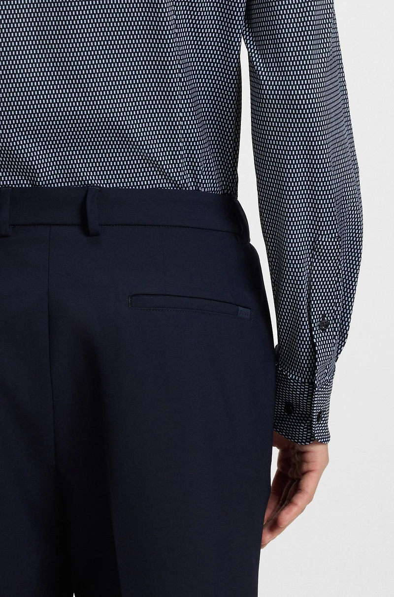 Slim-fit shirt Italian-made performance-stretch fabric