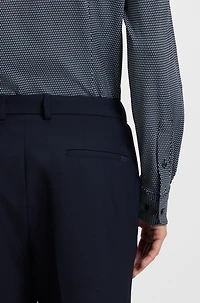 Slim-fit shirt Italian-made performance-stretch fabric