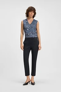 Slim-fit pants stretch cotton