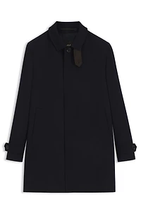 Relaxed-fit water-repellent coat wool