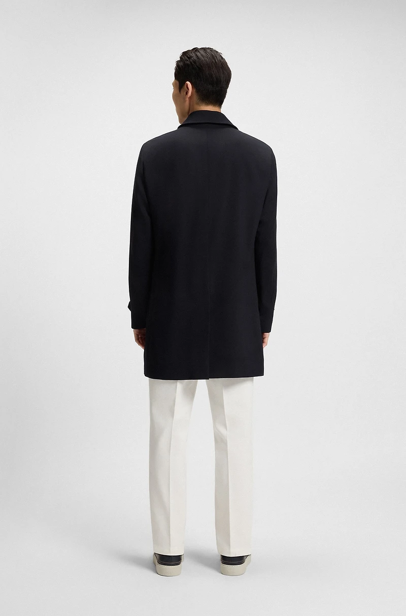 Relaxed-fit water-repellent coat wool