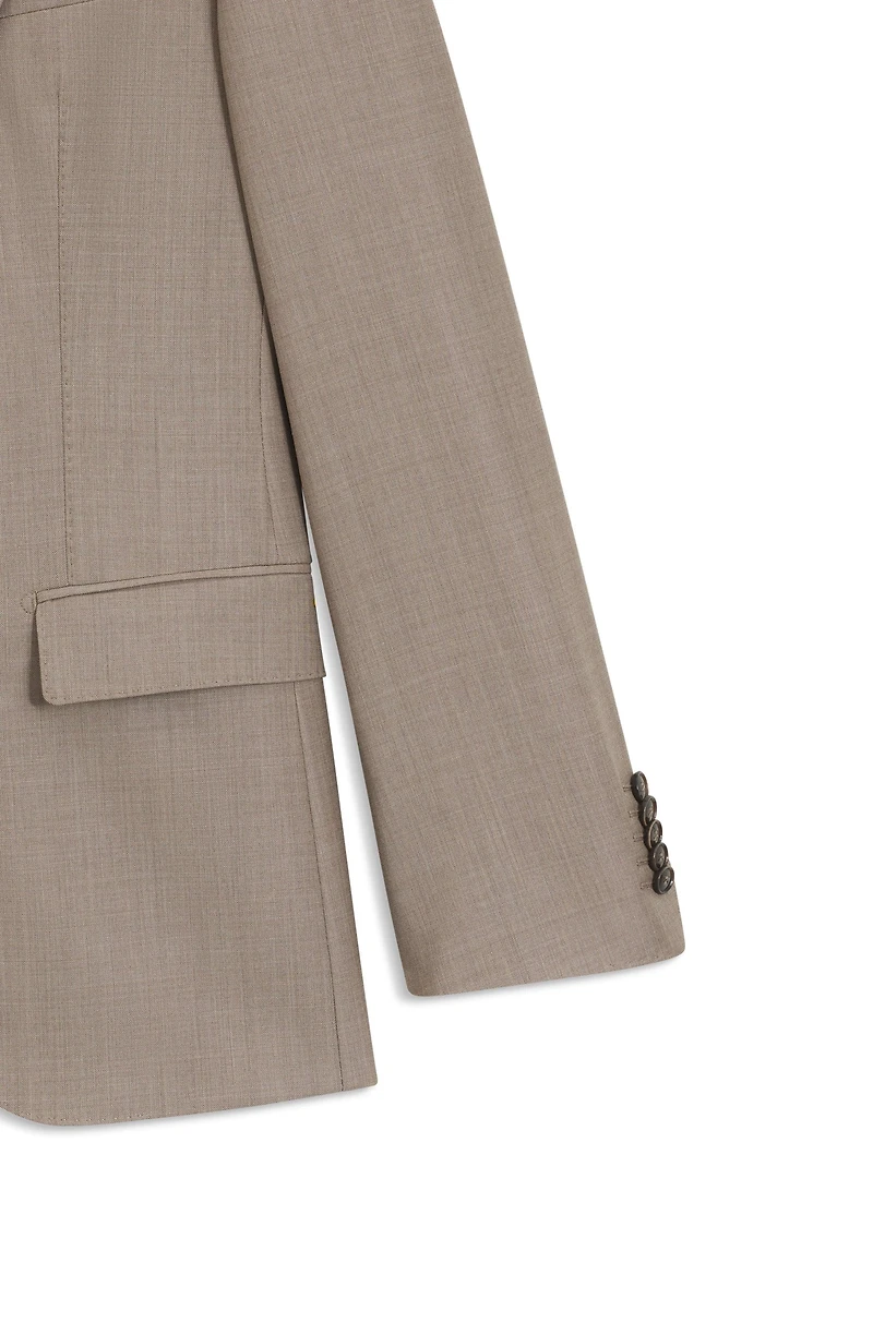 Slim-fit three-piece suit wool