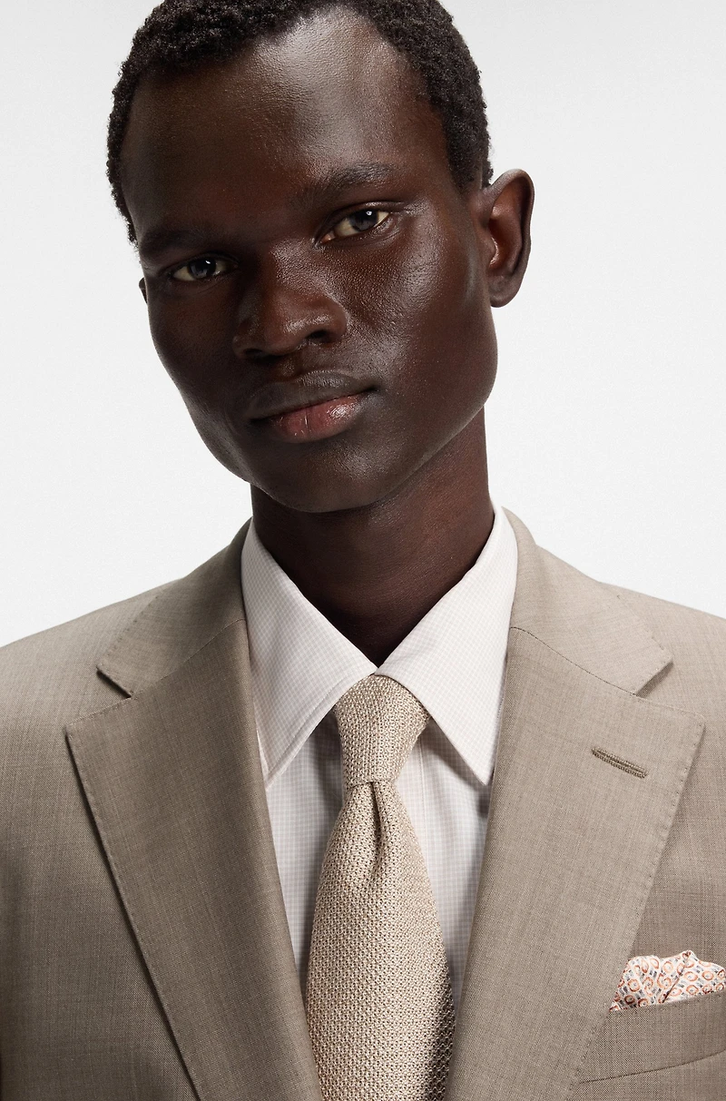 Slim-fit three-piece suit wool
