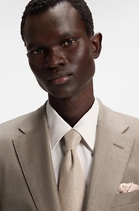 Slim-fit three-piece suit wool