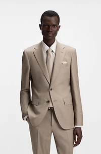 Slim-fit three-piece suit wool
