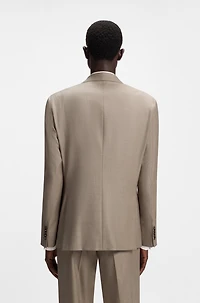 Slim-fit three-piece suit wool