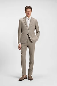 Slim-fit blazer virgin wool and silk