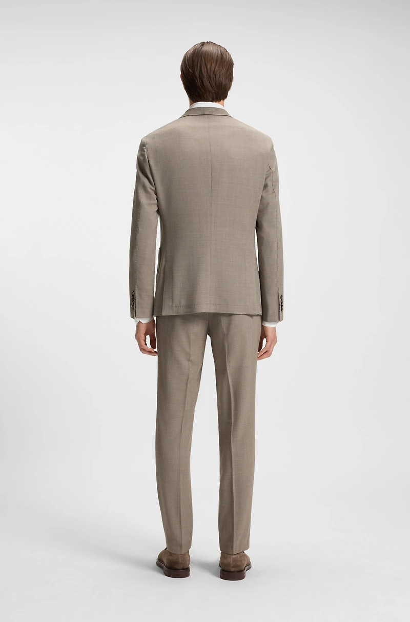 Slim-fit blazer virgin wool and silk