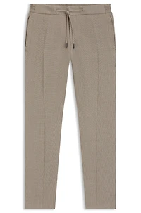 Slim-fit pants micro-patterned wool