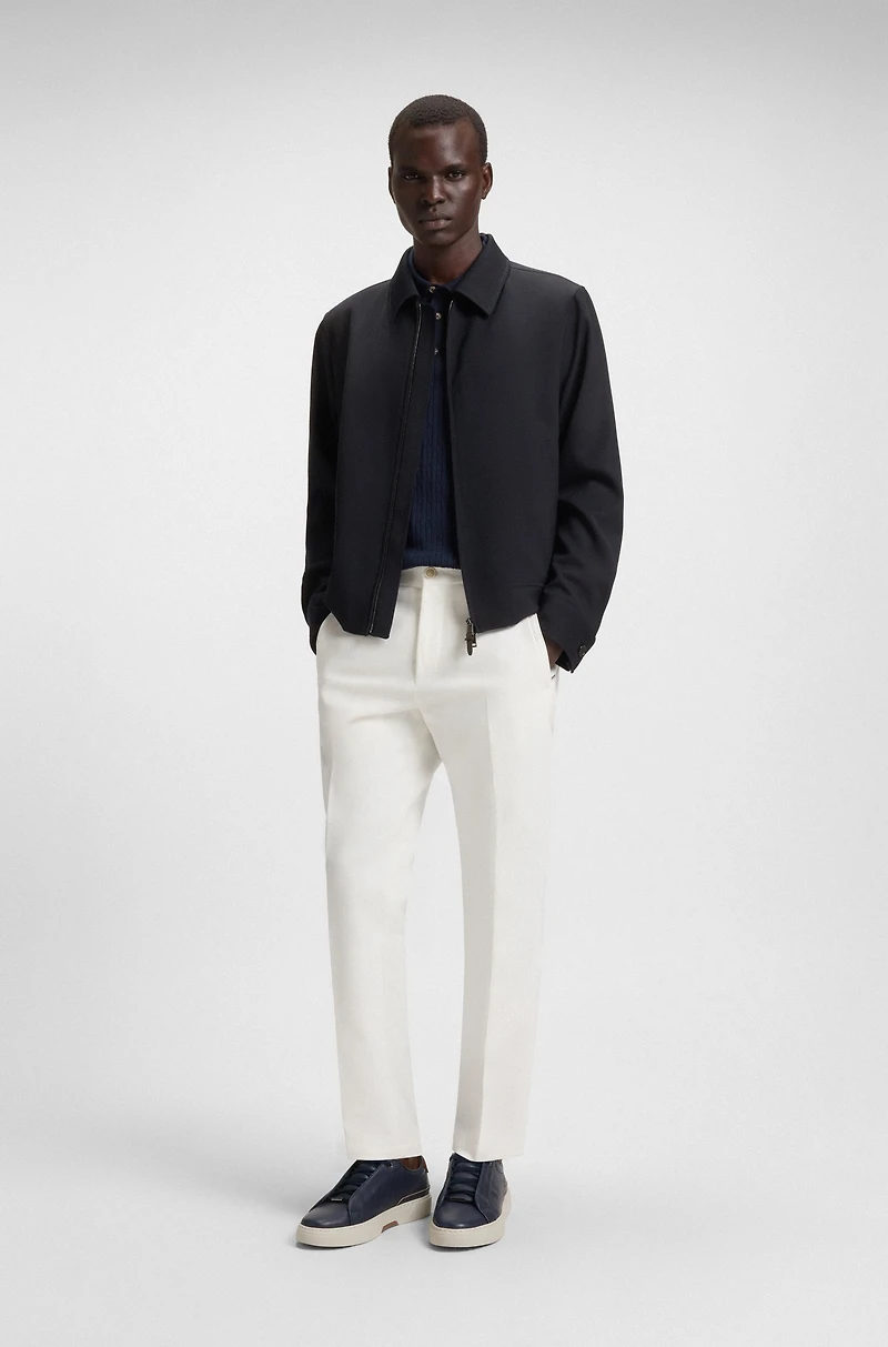 Slim-fit polo shirt with a water-repellent finish