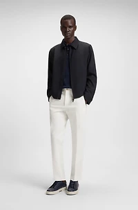 Slim-fit polo shirt with a water-repellent finish