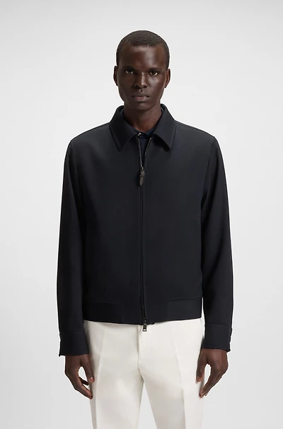 Slim-fit polo shirt with a water-repellent finish