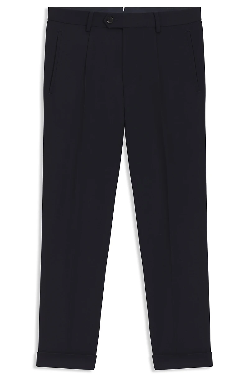 Regular-fit trousers water-repellent virgin wool