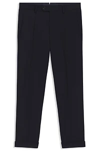 Regular-fit trousers water-repellent virgin wool