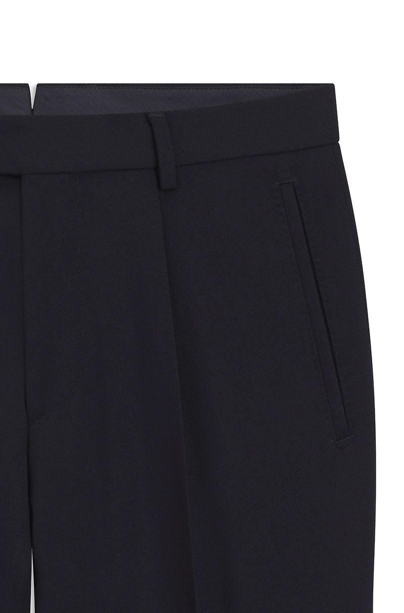 Regular-fit trousers water-repellent virgin wool