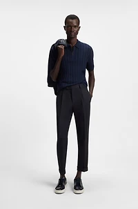 Regular-fit trousers water-repellent virgin wool