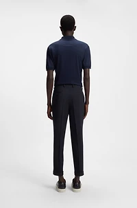 Regular-fit trousers water-repellent virgin wool